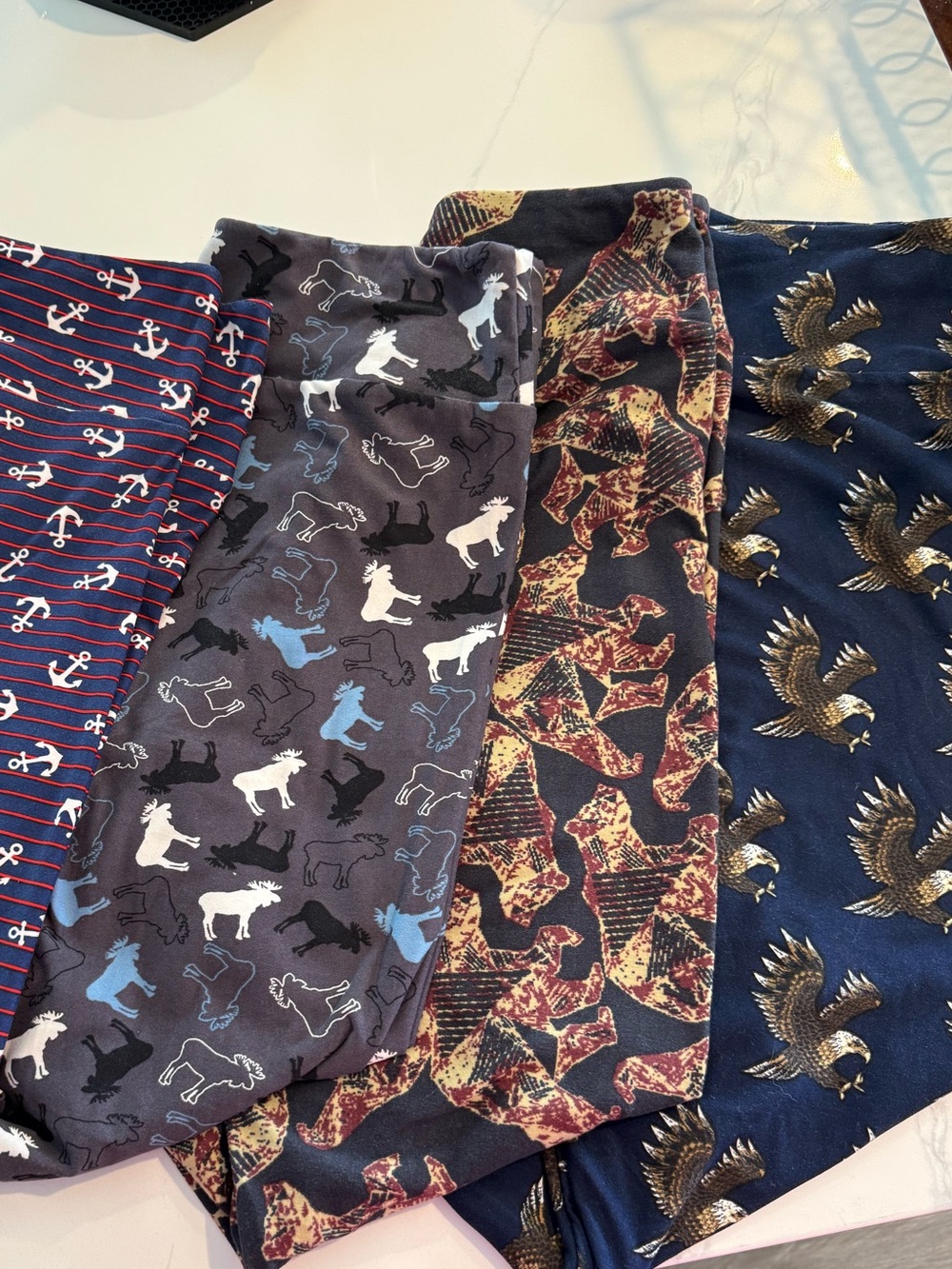 Lularoe TC leggings 4 piece Alaskan Cruise Starter set Fits women’s size 12-18